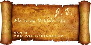 Jászay Viktória névjegykártya